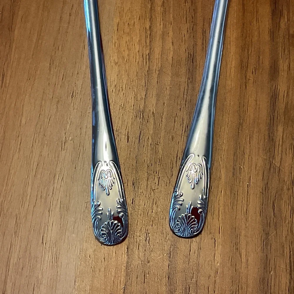 Silver Plated Salad Spoon and Fork